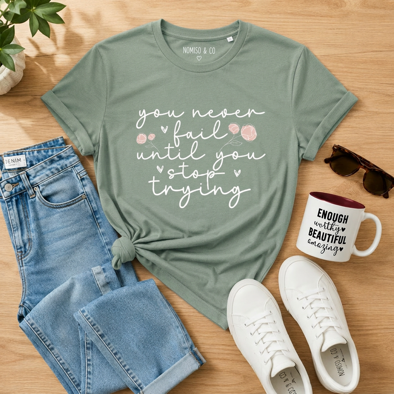 T Shirt 'You never fail'