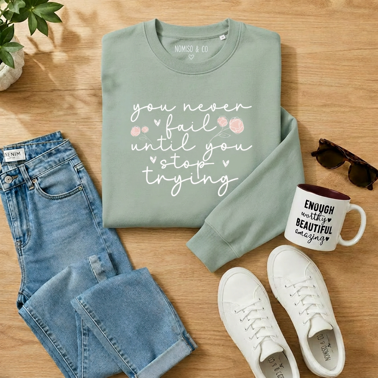 Sweater 'You never fail'