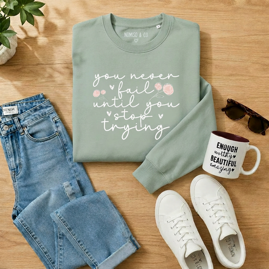 Sweater 'You never fail'