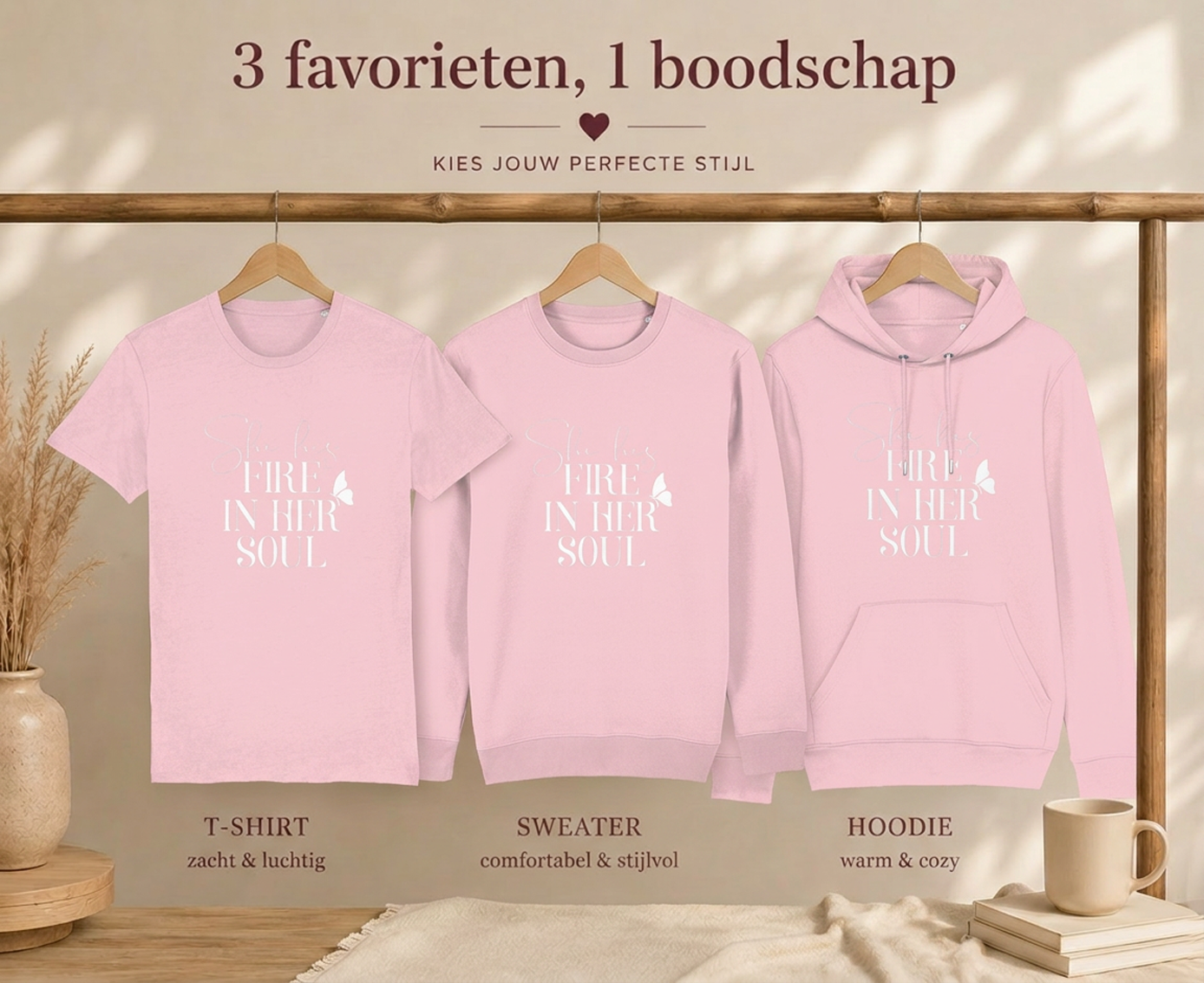 Sweater 'She has fire in her soul'