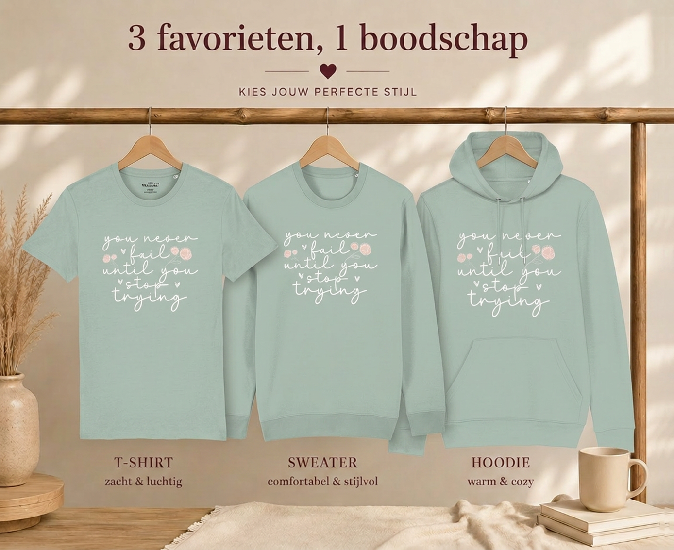 Sweater 'You never fail'